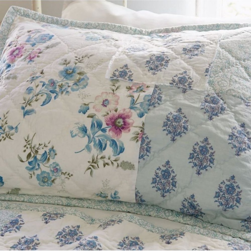 SOLD....Simply Shabby Chic Dascha Patchwork Pillow